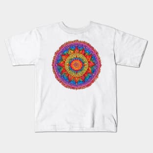 Beautiful mandala with LGBT colors Kids T-Shirt